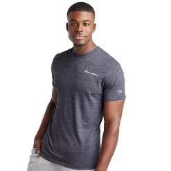 Men's Champion® Powerblend Tee -Active & Workout Clothes Store 5537209 Navy Heather