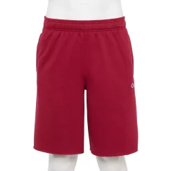 Men's Champion® 10-Inch Powerblend Fleece Shorts -Active & Workout Clothes Store 5537562 Cranberry Tart