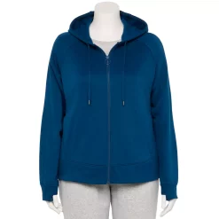 Plus Size Tek Gear® Ultrasoft Fleece Jacket -Active & Workout Clothes Store 5540291 Blue Crayon