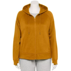 Plus Size Tek Gear® Ultrasoft Fleece Jacket -Active & Workout Clothes Store 5540291 Brassy Gold
