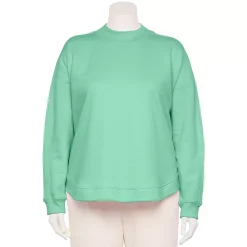 Plus Size Tek Gear® Ultrasoft Fleece Mockneck Sweatshirt -Active & Workout Clothes Store 5540359 Shy Green