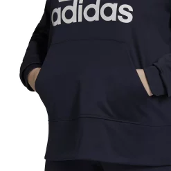 Plus Size adidas AEROREADY Big Logo Fleece Hoodie -Active & Workout Clothes Store 5542156 ALT3