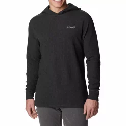 Men's Columbia Pine Peak™ II Waffle Hoodie -Active & Workout Clothes Store 5550869 Black