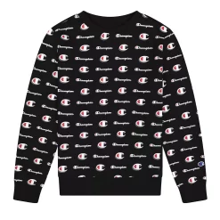 Boys 8-20 Champion® Allover Print Fleece Crew Sweatshirt