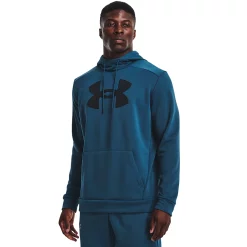 Men's Under Armour Big Logo Fleece Hoodie -Active & Workout Clothes Store 5552402 Petrol Blue