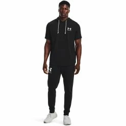 Men's Under Armour Rival Terry Short Sleeve Hoodie -Active & Workout Clothes Store 5552450 ALT2