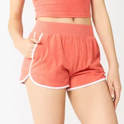 Juniors' SO® Towel Terry Dolphin Shorts 10 Juniors' SO® Towel Terry Dolphin Shorts -Active & Workout Clothes Store 5554414 Cassie Coral