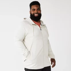 Big & Tall FLX Lined Fleece Full-Zip Hoodie -Active & Workout Clothes Store 5554695 Sahara Wind