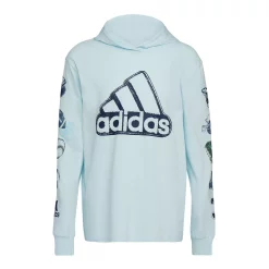 Boys 8-20 adidas Sport Stamp Hooded Tee -Active & Workout Clothes Store 5556648 Alms Blue