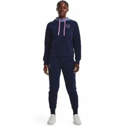 Women's Under Armour Rival Fleece Colorblock Hoodie -Active & Workout Clothes Store 5556876 ALT2