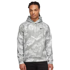 Men's Nike Therma-FIT Printed Pullover Fitness Hoodie -Active & Workout Clothes Store 5557429 Smoke Grey