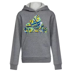 Boys 8-20 adidas Warp Paint Badge of Sport Fleece Hoodie -Active & Workout Clothes Store 5558655 Char Gray