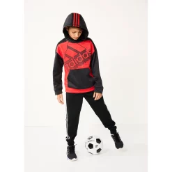 Boys 8-20 adidas Colorblock Fleece Hoodie -Active & Workout Clothes Store 5558713 ALT2