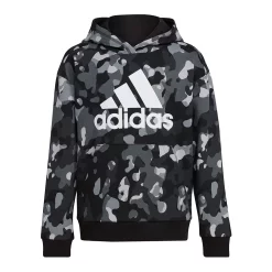 Boys 8-20 adidas Camo Fleece Hoodie -Active & Workout Clothes Store 5558739 Black