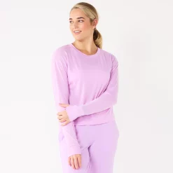 Women's Tek Gear® Crewneck Long Sleeve Tee -Active & Workout Clothes Store 5561703 Little Lavender