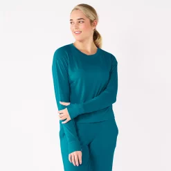 Women's Tek Gear® Crewneck Long Sleeve Tee -Active & Workout Clothes Store 5561703 Night Life Teal
