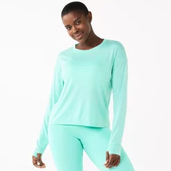 Women's Tek Gear® Crewneck Long Sleeve Tee -Active & Workout Clothes Store 5561703 Shy Green