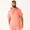 Men's Tek Gear® French Terry Short-Sleeve Hoodie -Active & Workout Clothes Store 5561873 Cranberry Bliss