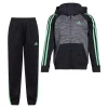 Boys 4-7 adidas Melange Fleece 3-Stripe Raglan Hoodie & Jogger Pants Set 2 Boys 4-7 adidas Melange Fleece 3-Stripe Raglan Hoodie & Jogger Pants Set -Active & Workout Clothes Store 5565370 Black Green