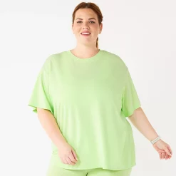 Plus Size Tek Gear® Oversized Tee 12 Plus Size Tek Gear® Oversized Tee -Active & Workout Clothes Store 5566961 Brisk Mint