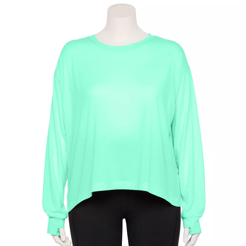 Plus Size Tek Gear® Crewneck Crop Tee 9 Plus Size Tek Gear® Crewneck Crop Tee - Image 7
