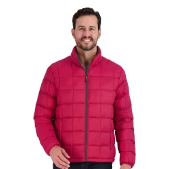 Men's ZeroXposur Luke Box Quilted Puffer Jacket -Active & Workout Clothes Store 5570834 Cranberry