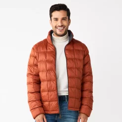 Men's ZeroXposur Luke Box Quilted Puffer Jacket -Active & Workout Clothes Store 5570834 Rust