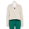 Plus Size FLX Double-Breasted Crop Blazer -Active & Workout Clothes Store 5581578 Sand Trap