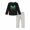 Baby Boys Under Armour Fade Logo Tee And Fleece Joggers Set -Active & Workout Clothes Store 5592515