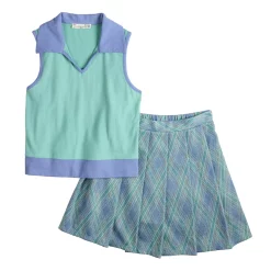 Girls 7-16 Knit Works Top & Scooter Skirt Set