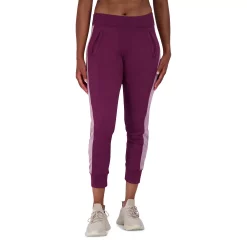 Women's Gaiam Hudson Racing Stripe Joggers -Active & Workout Clothes Store 5597709 Mauve Wine