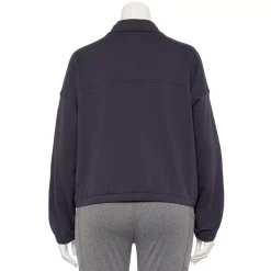 Plus Size FLX Quarter-Zip French Terry Sweatshirt -Active & Workout Clothes Store 5601703 ALT