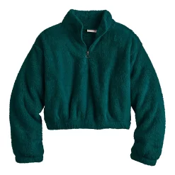 Juniors' SO® Sherpa Quarter-Zip Pullover -Active & Workout Clothes Store 5609880 ALT5