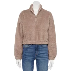 Juniors' SO® Sherpa Quarter-Zip Pullover -Active & Workout Clothes Store 5609880 Hudson Purple