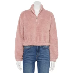 Juniors' SO® Sherpa Quarter-Zip Pullover -Active & Workout Clothes Store 5609880 Lavender Dawn