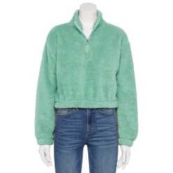 Juniors' SO® Sherpa Quarter-Zip Pullover -Active & Workout Clothes Store 5609880 Relaxing Rain