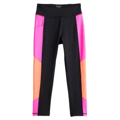 Girls 7-16 Tek Gear® Colorblock Performance 7/8 Leggings in Regular & Plus -Active & Workout Clothes Store 5618789 Mineral Black