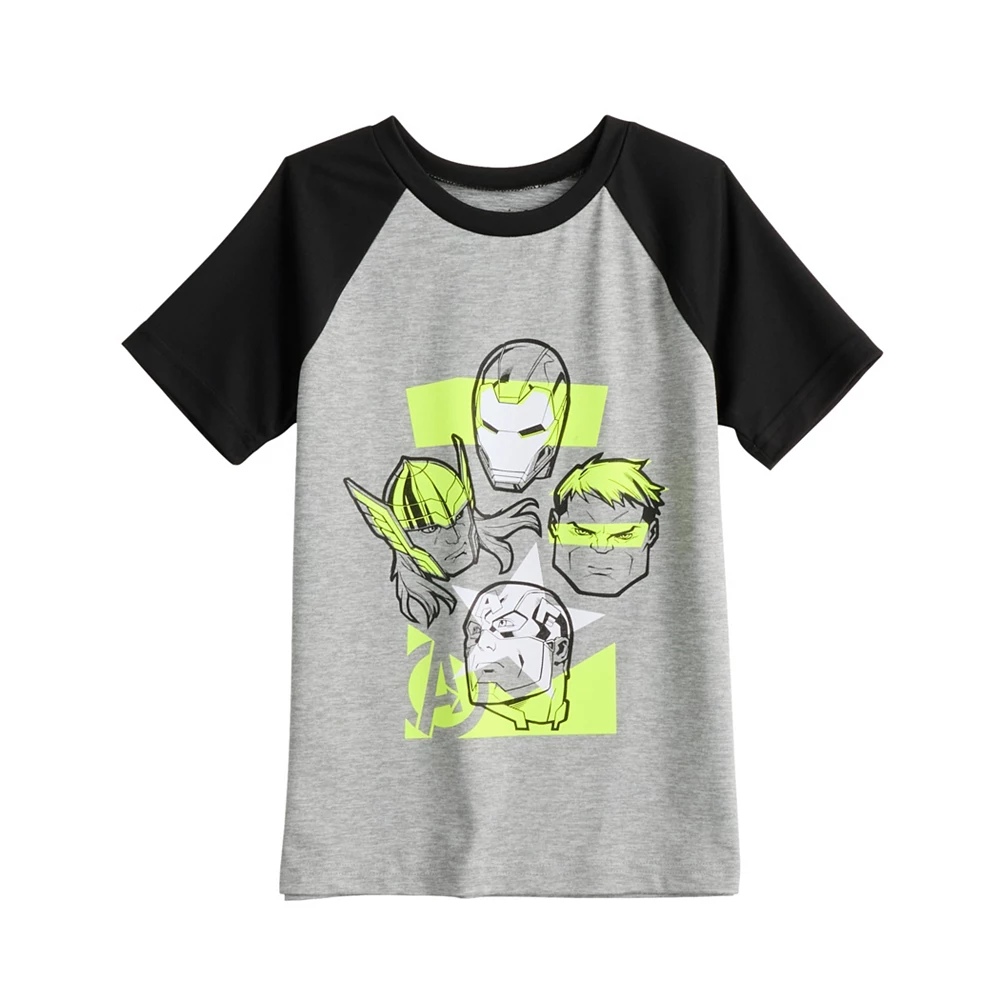 Boys 4-12 Jumping Beans® Marvel The Avengers Short Sleeve Raglan Active Graphic Tee 3 Boys 4-12 Jumping Beans® Marvel The Avengers Short Sleeve Raglan Active Graphic Tee