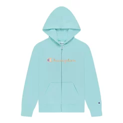 Girls 7-16 Champion® Classic Script Fleece Hoodie -Active & Workout Clothes Store 5620914 Blue Mist