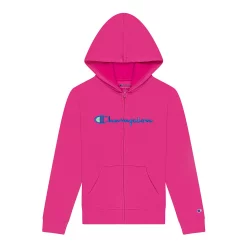 Girls 7-16 Champion® Classic Script Fleece Hoodie -Active & Workout Clothes Store 5620914 Pink