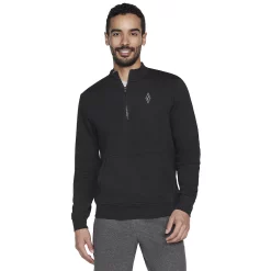 Men's Skechers® Hoodless Hoodie 1/4 Zip -Active & Workout Clothes Store 5624144 Black