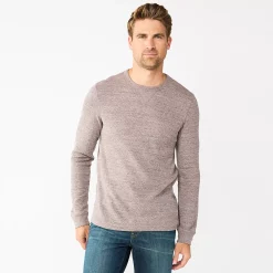 Men's Sonoma Goods For Life® Thermal Crew -Active & Workout Clothes Store 5644228 Brown