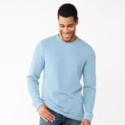Men's Sonoma Goods For Life® Thermal Crew -Active & Workout Clothes Store 5644228 Light Blue