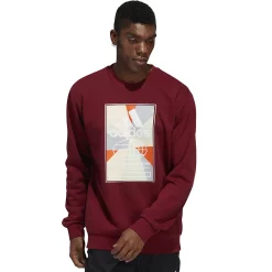 Men's adidas Graphic Fleece Sweatshirt -Active & Workout Clothes Store 5649880 Collegiate Burgundy