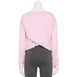 Women's Tek Gear® Lettuce-Edge Cross-Back Top -Active & Workout Clothes Store 5653063 ALT