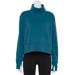 Women's Tek Gear® Run Mockneck Long Sleeve Top -Active & Workout Clothes Store 5653465 Blue Crayon