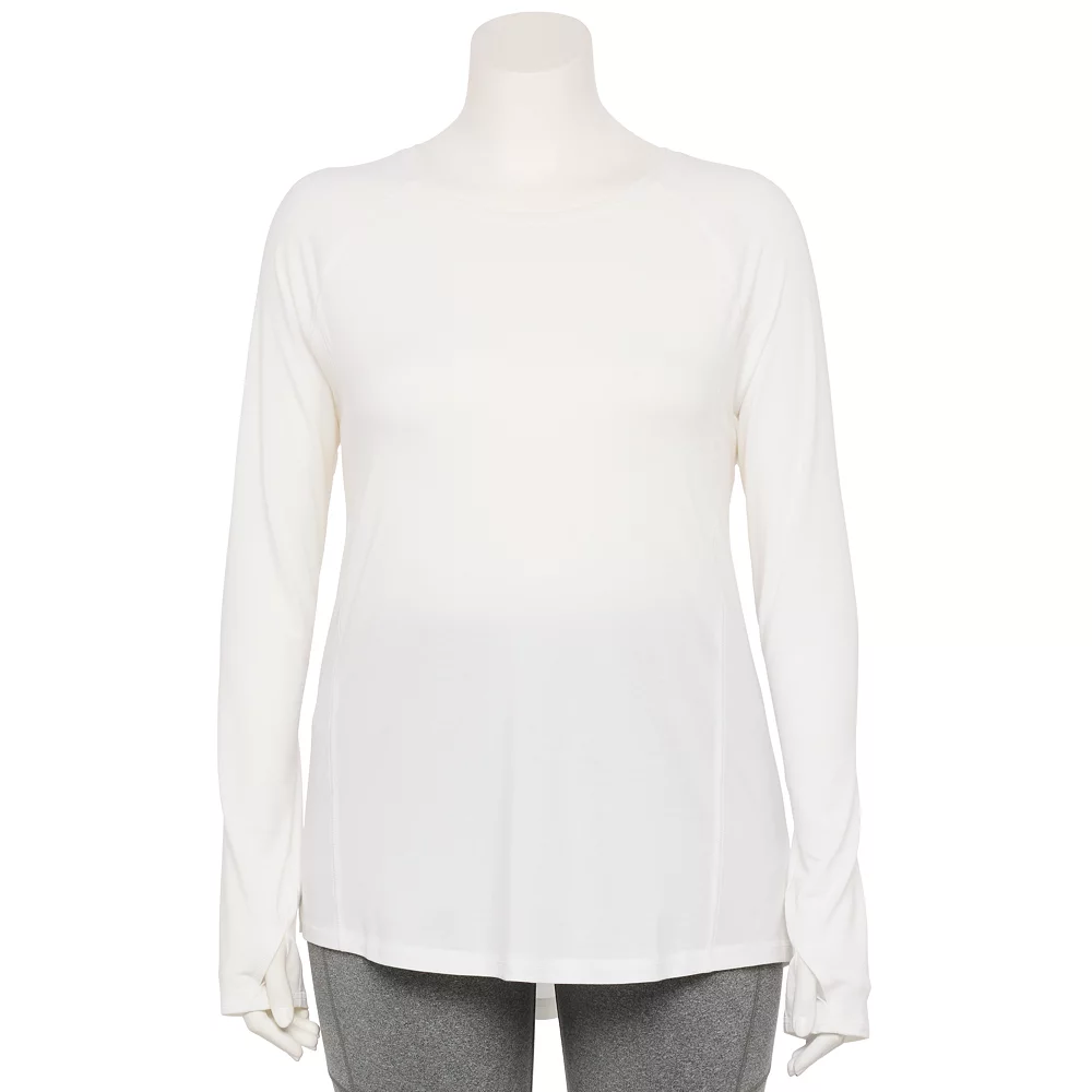 Plus Size Tek Gear® Soft Touch Long-Sleeve Tee 4 Plus Size Tek Gear® Soft Touch Long-Sleeve Tee - Image 2