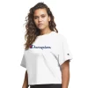 Plus Size Champion® Cropped Graphic Tee -Active & Workout Clothes Store 5656130 White