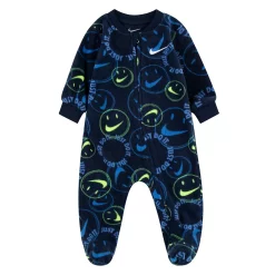 Baby Girl Nike Smiley Footed Sleep and Play -Active & Workout Clothes Store 5657050 Navy
