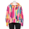 Plus Size Tek Gear® French-Terry Cropped Hoodie -Active & Workout Clothes Store 5664824 Pink Abstract